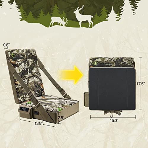 Tree Stand Seat Cushion Pad for Hunting, Camo 15” X 12”
